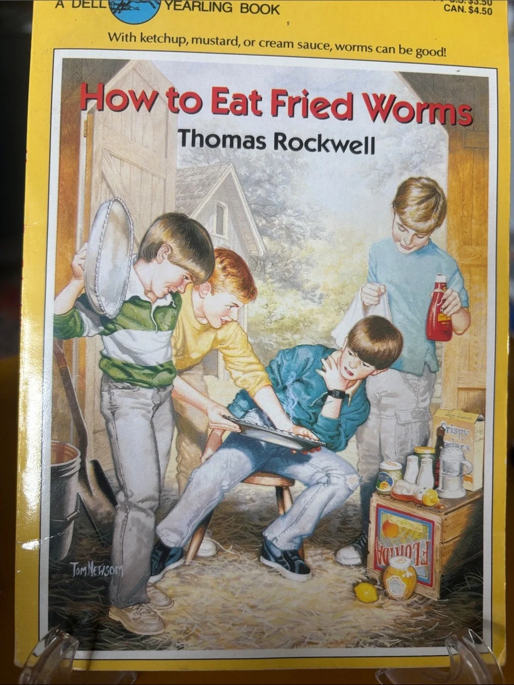 How to Eat Fried Worms by Thomas Rockwell - Yellow Cover